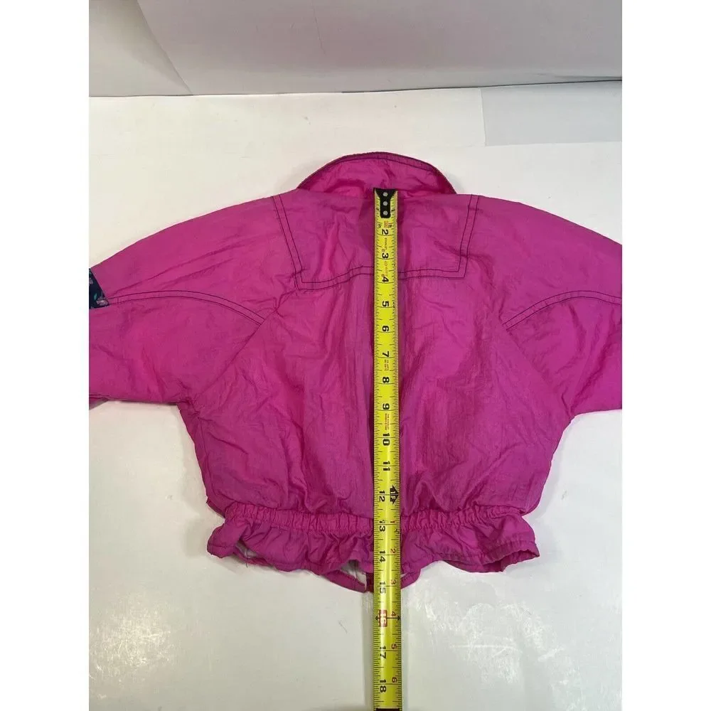 Vintage Oshkosh B’Gosh Hot Pink Windbreaker Sz S‎ 3-4 Lined Zip Up Jacket